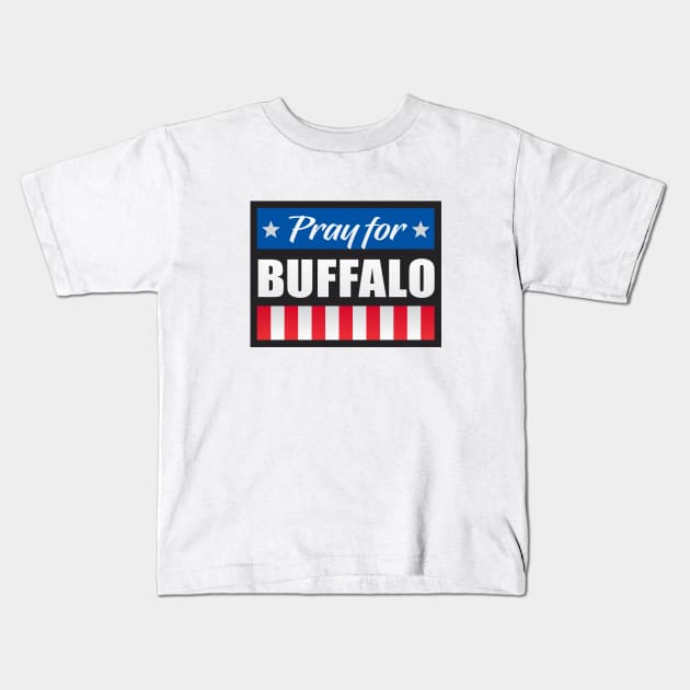 Pray for Buffalo Kids T-Shirt by Dale Preston Design